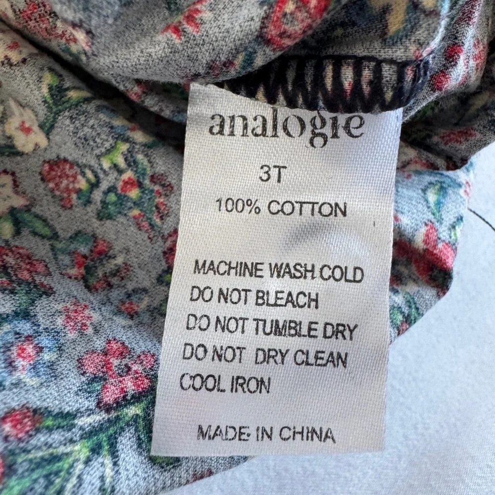 NWT Analogie by Lil Legs Luxe Navy Floral Corduroy Romper Sz 2-3 Holiday Outfit
